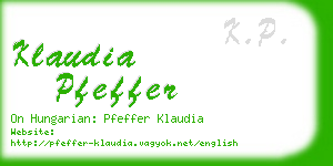 klaudia pfeffer business card